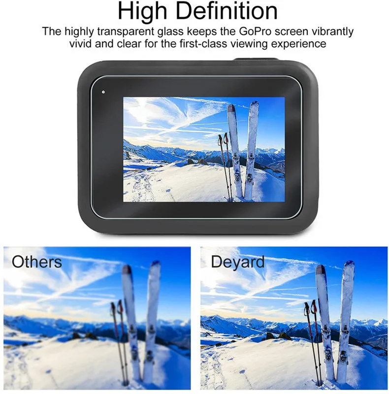 Sports camera Screen protectors for Gopro Hero 8 Tempered glass screen protector for Gopro 8 Lens Protector camera accessories