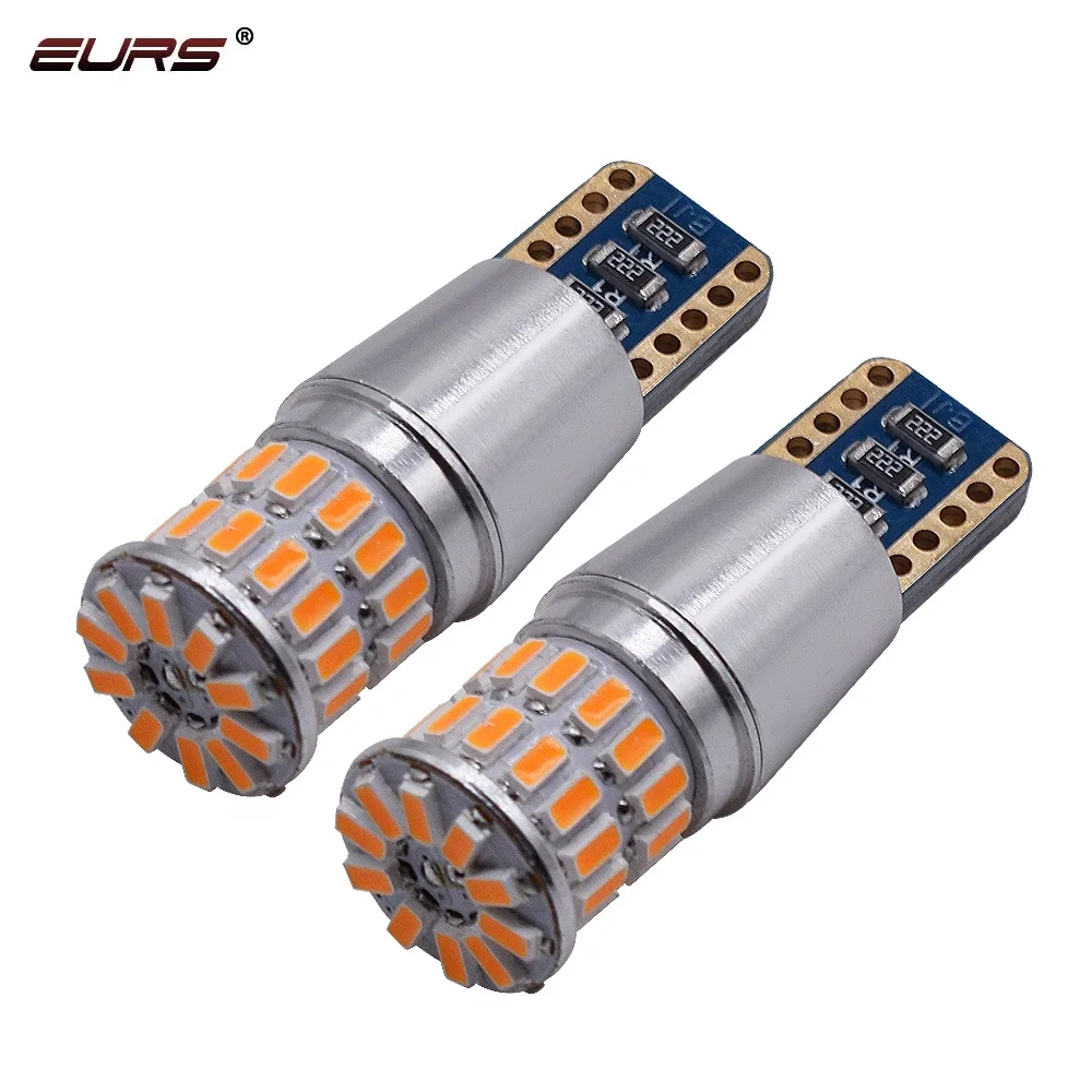 EURS 4 шт. T10 W5W светодиодный лампы 194 168 Canbus Нет Ошибка белый светильник 3014 38 SMD для салона Купол номерного знака светильник Светодиодные лампы 12V