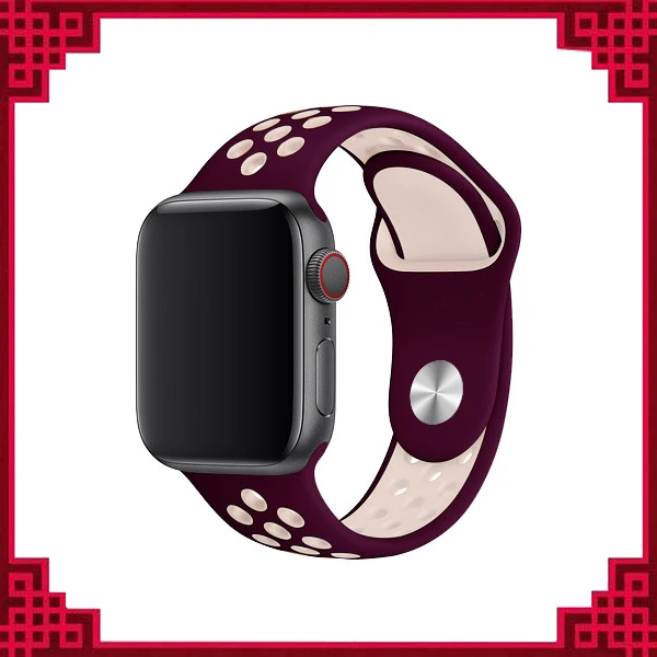 red wine pink Силиконовый ремешок для apple watch 4 ремешок для apple watch 40 мм 44 мм 38 мм 42 мм correa iwatch series 4 3 2 1 для apple watch 5 ремешок для часов - Цвет ремешка: red wine pink