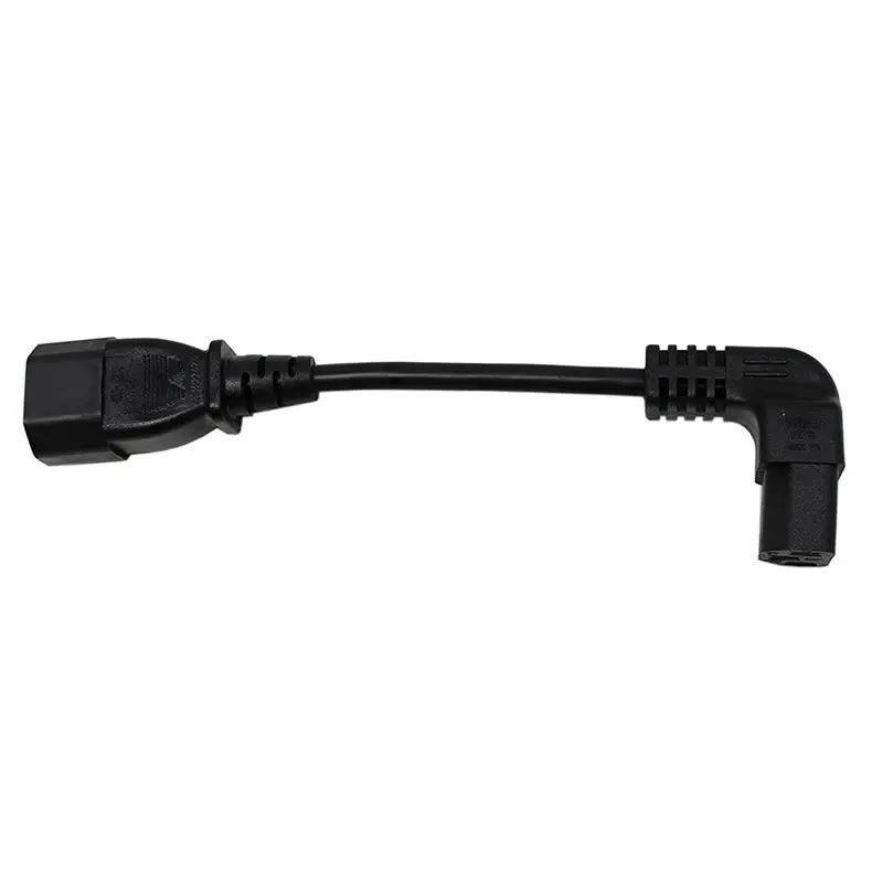 18 см IEC 320 90 градусов C13 3 Pin Female to C14 3 Pin Male PDU удлинитель питания для компьютера светодиодный HDTV монитор и сканирование
