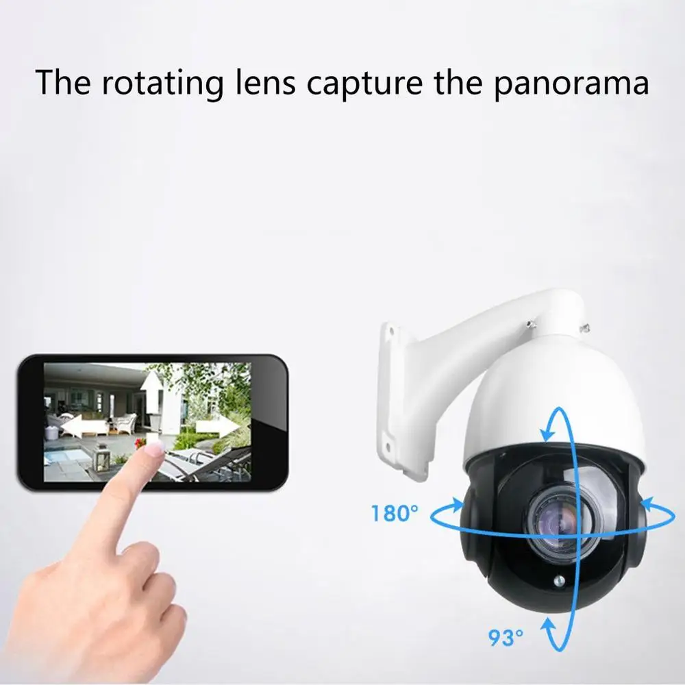1080P HD камера 30x зум Встроенный POE IP PTZ камера безопасность Onvif сеть 18X зум ночного видения H.265