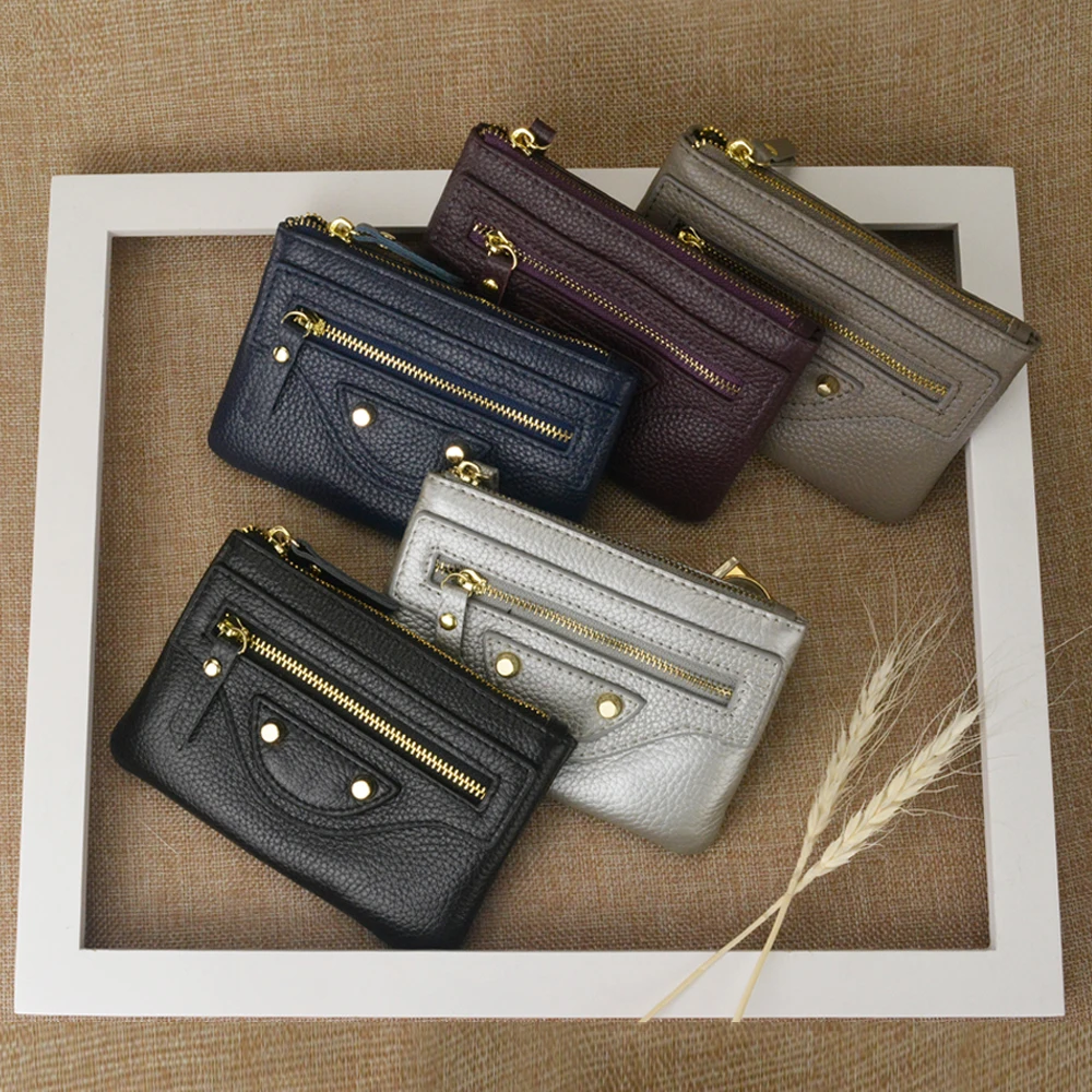 Кошельки для монет женские кошельки мини кошелек из натуральной кожи с верхним