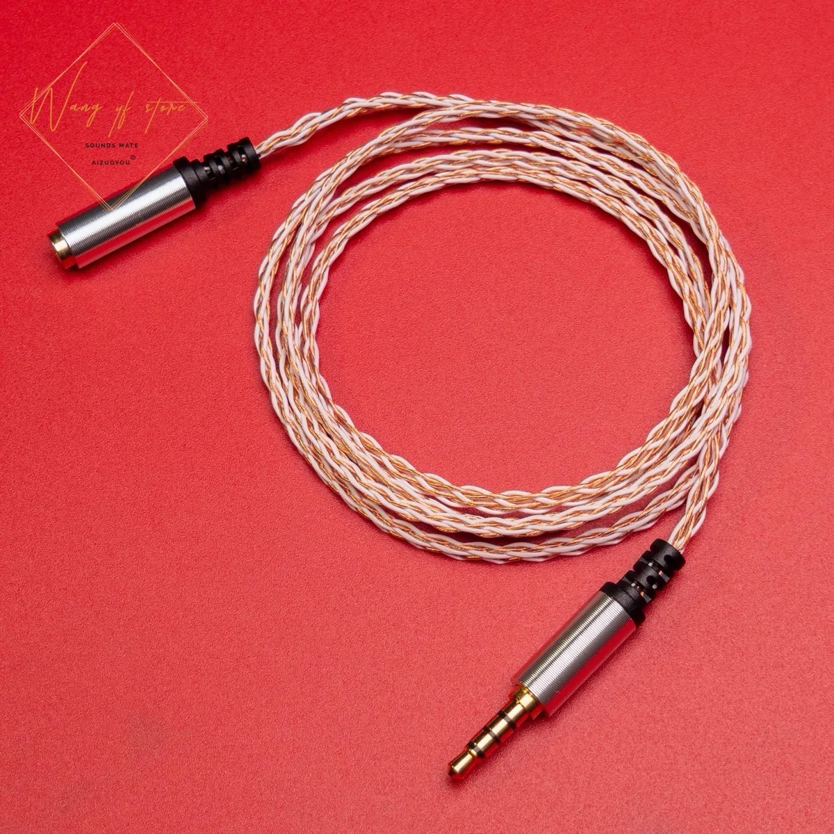 Cabo de Extensão de Áudio para Auscultadores Cabo de Cobre Puro Extensor Fio Fone de Ouvido Jack Hifi 35 mm