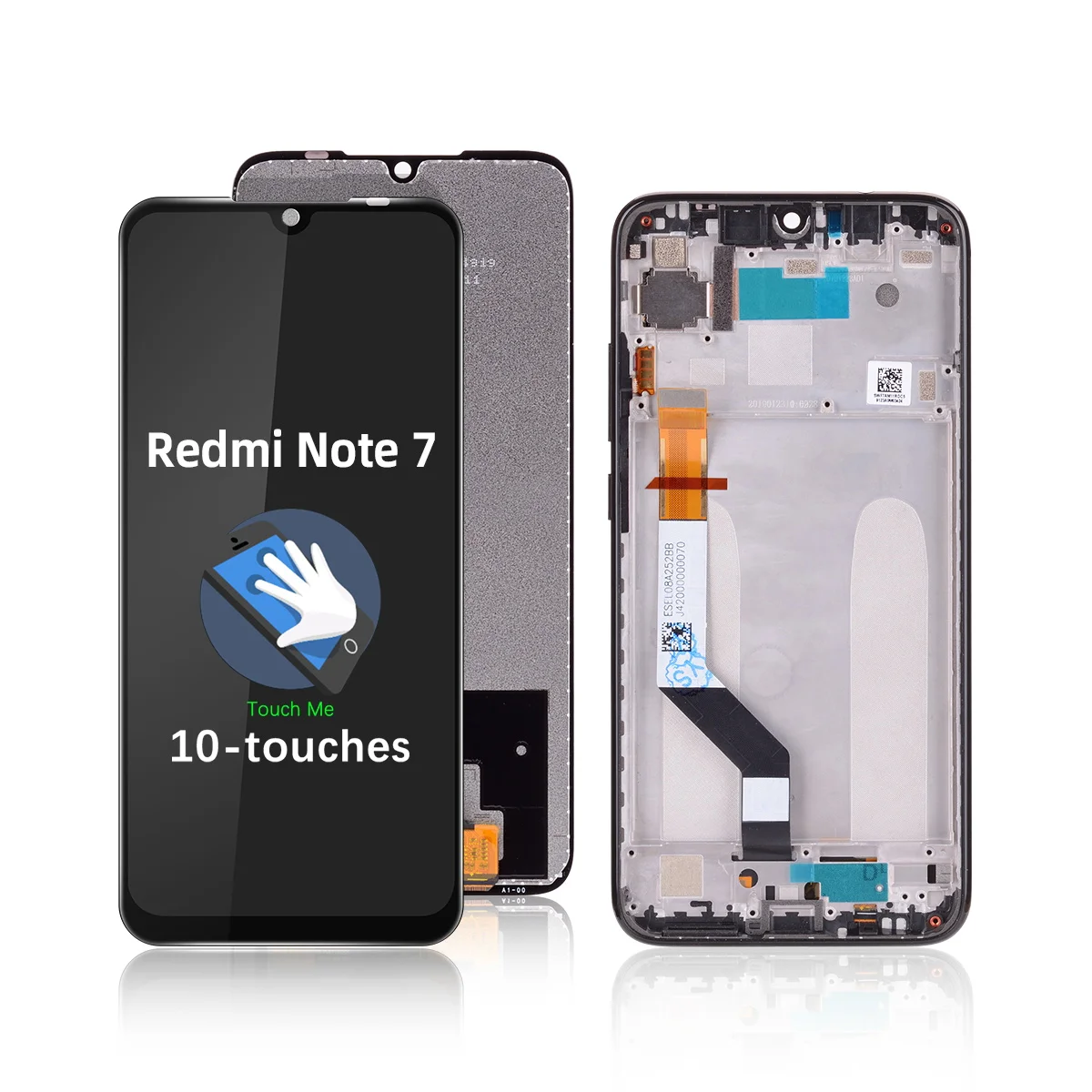 with Frame Replacement Touch Screen Display Redmi Note 7 Pro 6.3 inch Replace On undefined