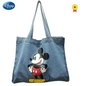 

Disney Mickey Cartoon Cowboy Cute Lunch Box Handbag Bento Bag Fashion Multifunctional Large Capacity Shopping Bag Lady Handbag