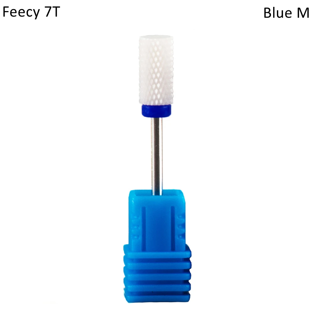 Milling Cutter For Manicure And Pedicure Mill Electric Machine For Nail Electric Nail Drill Bits Nail Art Mill Apparatus Feecy - Цвет: Feecy  7T Blue M