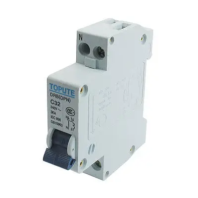 

DIN Rail Mount 1P+N AC 240V 32A Overload Protection Circuit Breaker