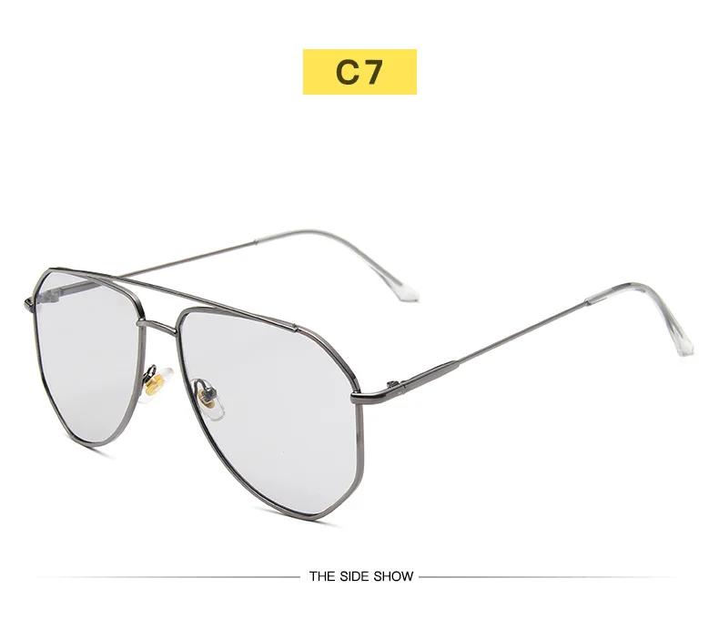 VWKTUUN, солнцезащитные очки для женщин и мужчин, Ретро стиль, для вождения, солнцезащитные очки, негабаритные, авиаторы, солнцезащитные очки, UV400, очки - Цвет линз: Color 7