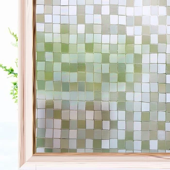 

Privacy Decorative Window Film Static Cling Stained Mosaic Window Decals Anti UV Heat Control Glass Film Window Sticker for Home