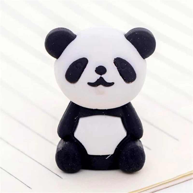 1 шт. каваи мультфильм панда ластик школьные принадлежности прекрасный панда дизайн резиновая для детей милый подарок Recorrect карандаш для письма
