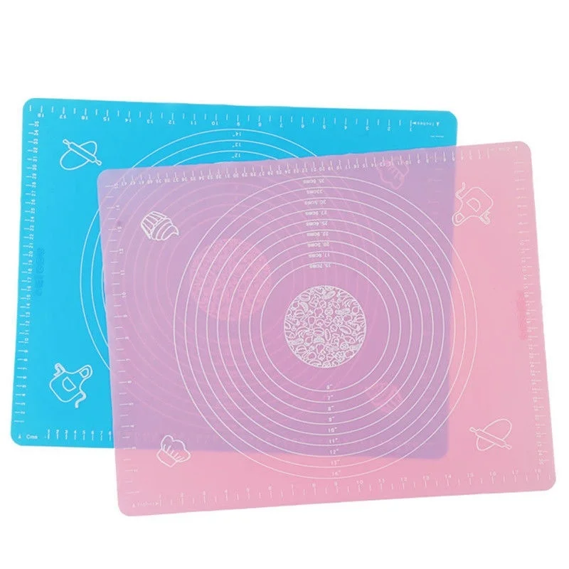 

Silicone Rolling Cut Mat Fondant Clay Pastry Icing Dough Kitchen Baking Cooking Tool Nonpoisonous and Harmless Space Saving