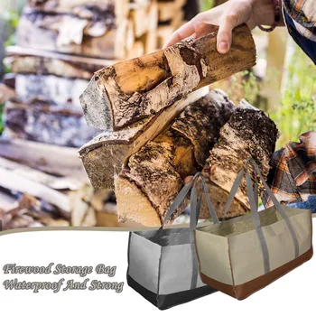 

Portable Firewood Storage Bag Portable Durable Logging Bag High Quality New Canvas Tote Bag Round Wood Pile Frame Fire Wood F4