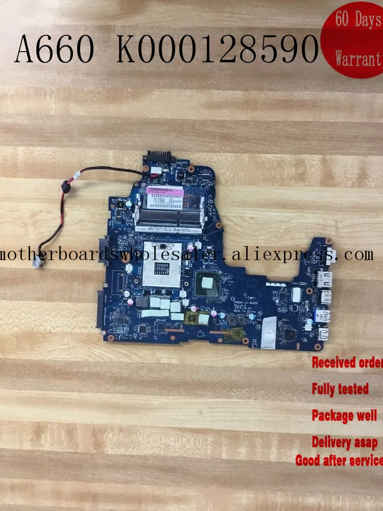 For Toshiba Satellite A660 P750 A665 Laptop Motherboard K000128590 LA-6832P Tested | Компьютеры и офис