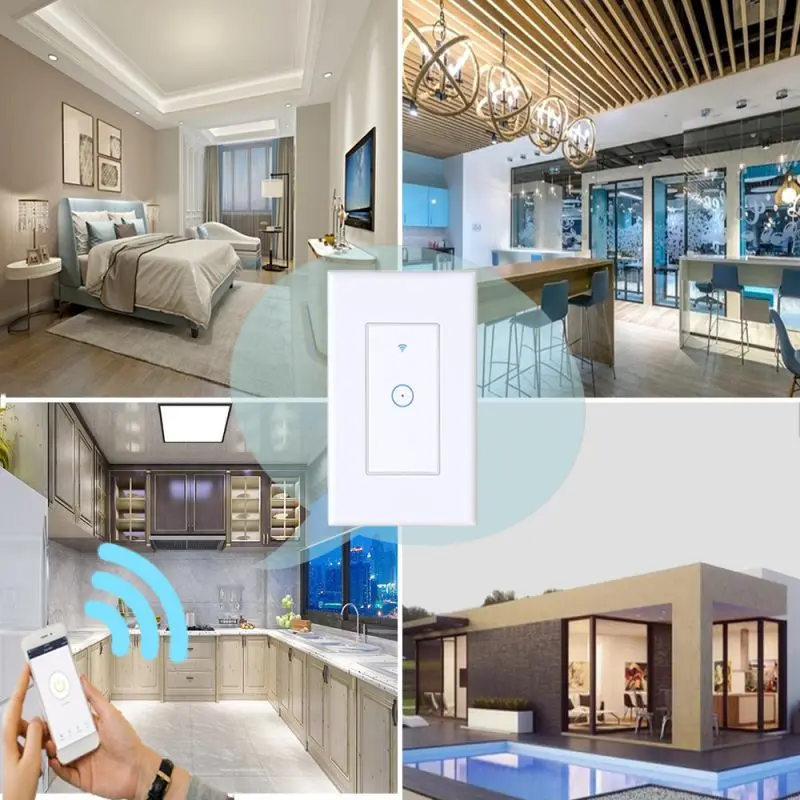 1/2/3 умный дом, Wi-Fi, сенсорный настенный выключатель света Панель для Alexa/Google APP
