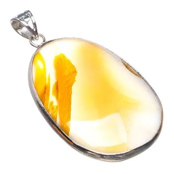 

Natural Scenic Dendritic Agate Handmade 925 Sterling Silver Pendant 1.75" D1387