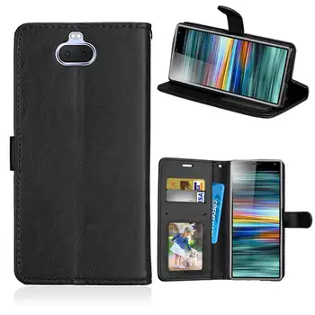 

100pcs/lot Book Style Stand PU Leather +TPU Wallet Case for Sony Xperia 1 Xperia 10 Xperia 10plus L3 XA2 Plus XZ3