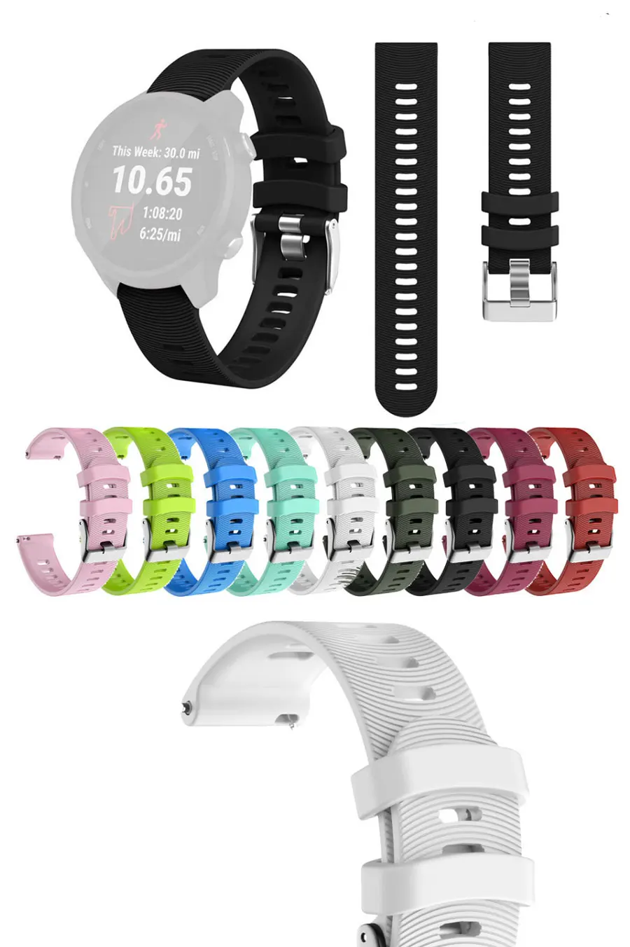 Замена для часов Huami GTR ремешок для Xiaomi Amazfit gtr 47 мм Смарт-часы браслет для Amazfit Stratos Pace аксессуары