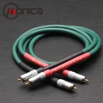 

Monica FA-220 OCC signal cable Double Lotus fever CD DVD audio signal cable Male to male rca cable