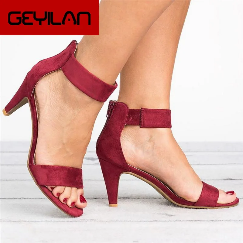 

New Summer Shoes Open Toe With 5CM High Heels Sandals Buckle Strap Female Zapatos De Mujer Thin Heel Shoe Sandalias Mujer