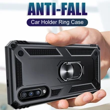 Роскошный автомобильный держатель кольцо ударопрочный чехол для samsung Galaxy A50 A10 A20 A30 A40 A60 A70 M10 M20 M30 M40 мягкий полное покрытие рамка чехол