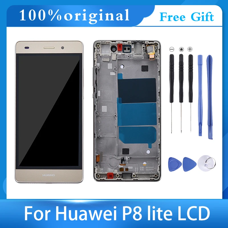 Оригинальный ЖК-дисплей 5 0 дюйма для Huawei P8 Lite ALE-L04 L21 TL00 L23 CL00 L02 UL00 с сенсорным