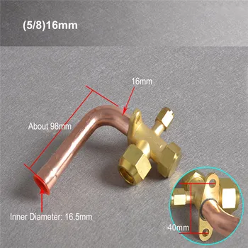 

1pc Copper Thicken Air Conditioner Valve BSP Thread 3 Way Bend Flare Tube Split Expansion Valve for Air Conditioner