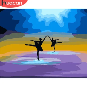 

HUACAN Paint By Number Dancer Hand Painted Painting Art Drawing On Canvas Gift DIY Pictures By Numbers Ballet Kits Home Decor