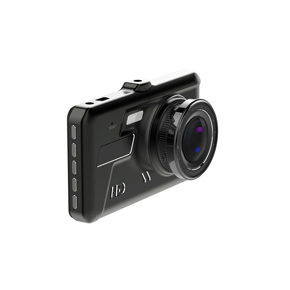 HD 1080P Автомобильный видеорегистратор с двумя объективами, видеокамера с сенсорным экраном, видеорегистратор ночного видения, автомобильный детектор, безопасное напоминание 5