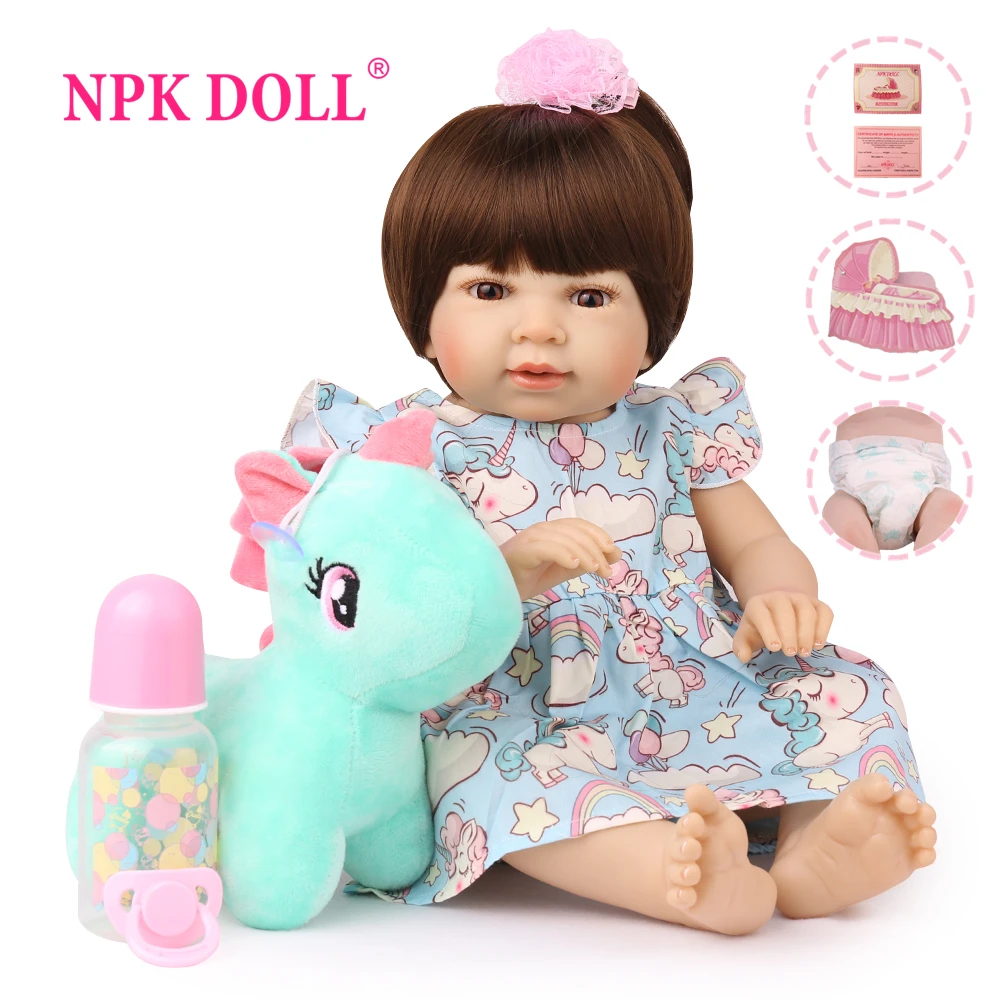 

NPKDOLL Reborn Baby Full Vinyl toys Lifelike Bebe kids children Fake Infant Educational Bath Kids Playmate Babe Boneca