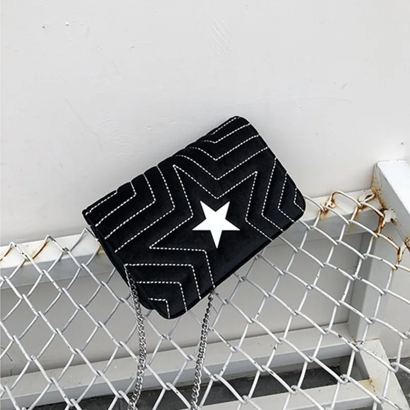 Женская сумка через плечо маленькая женская черная Замшевая Faxu для женщин с