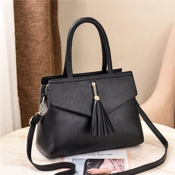 

PU Leather Tassel Sac A Main Femme Luxury Women Purses and Handbags Female Beach Bag Casual Shoulder Bags for Women 2020