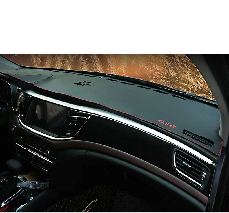 Lsrtw2017 для Trumpchi Gs8 волокно кожа приборной панели автомобиля коврик накладка интерьерные аксессуары