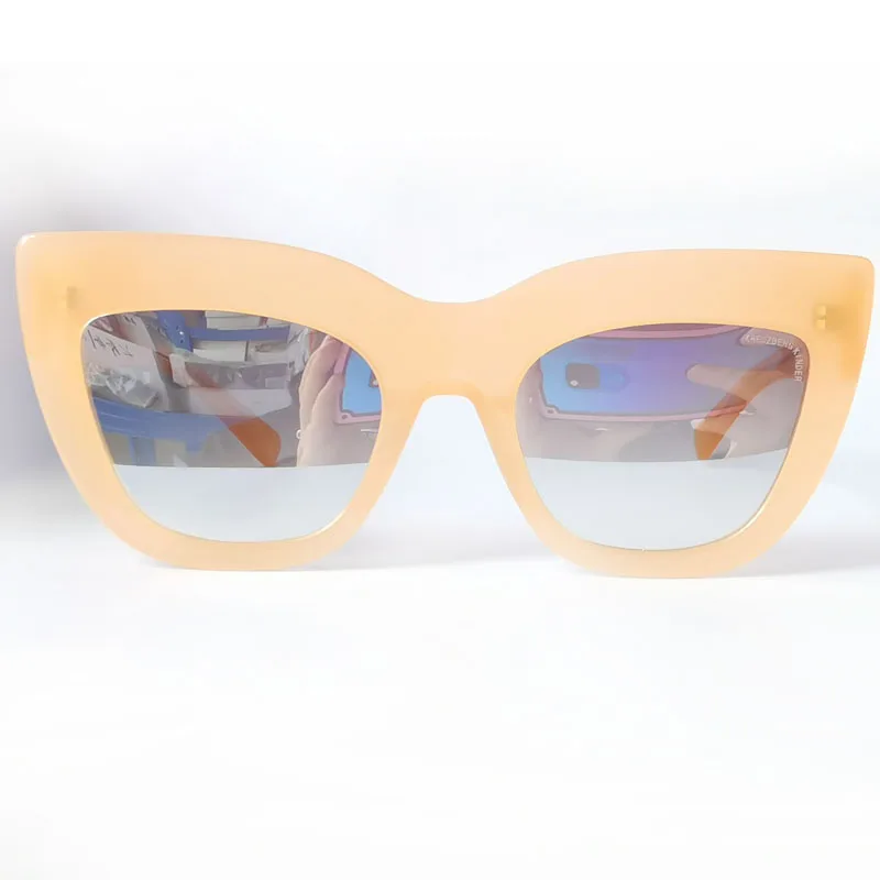

2020 Vintage Cat Eye Sunglasses Women Retro yello Mirror Cateye Sun Glasses For Female Male Outdoor Shades Eyewear UV400 20
