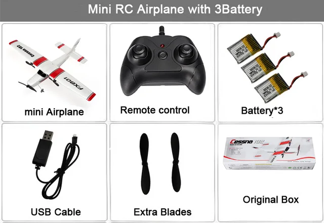 3pcs Battery Model RC самолет EPP планер из пеноматериала самолет с гироскопом 2,4G 2CH RTF пульт дистанционного управления размах крыльев самолет забавные Мальчики самолеты интересные игрушки - Цвет: 3pcs Battery Model