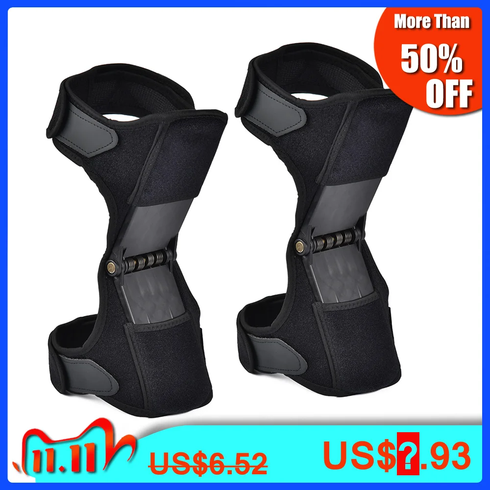 

Joint Support Knee Pads Breathable Protector Brace Support Powerful Rebound Spring Force Booster Leg Protector