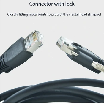 

Industrial camera Gigabit network cable RJ45 super six types of high flexible towline with shielded vertical belt lock
