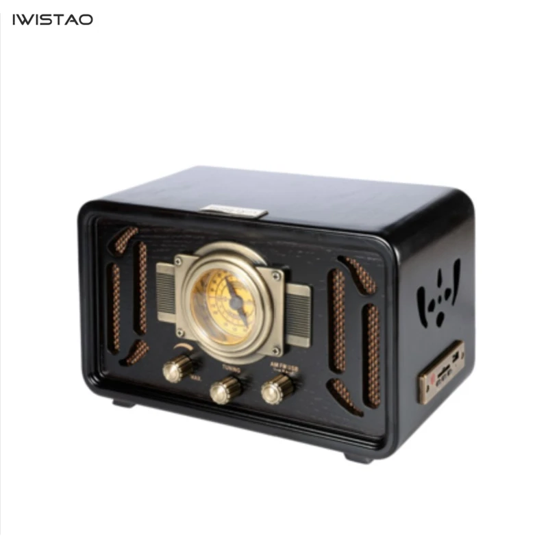 Ретро деревянный HIFI радио AM/FM 2x5 Вт настольные колонки Поворотная Настройка Поддержка Bluetooth U диск SD карты воспроизведения
