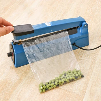 

Home Electric Hand Impulse Heat Sealing Vacuum Food Plastic Bag Sealer Machine 8" For Kitchen Storage Bags Sealing Accessories