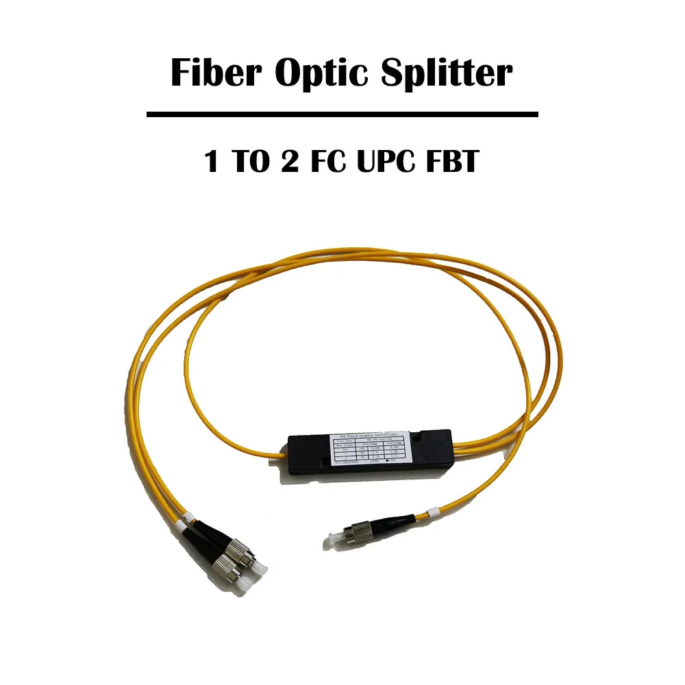 Волоконно-оптический сплиттер 1X2 FC UPC FBT соотношение 1 к 2 50 см 2/5/10/20/30 шт./партия
