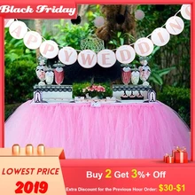 Новинка, скатерть для стола, для дня рождения, свадьбы, праздничные вечерние скатерти, 1 предмет, праздничная юбка для стола, 100 × 80 см