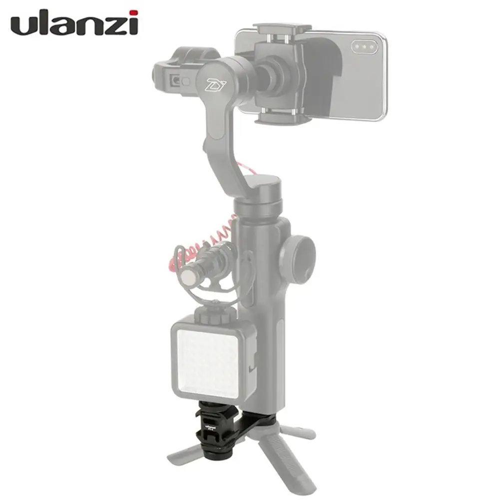 Ulanzi PT-3 Zhiyun Smooth 4 Feiyu Vimble 2 DIJ OSMO Mobile 2 тройные Горячие стойки для обуви кронштейн Подставка микрофон пластина адаптер