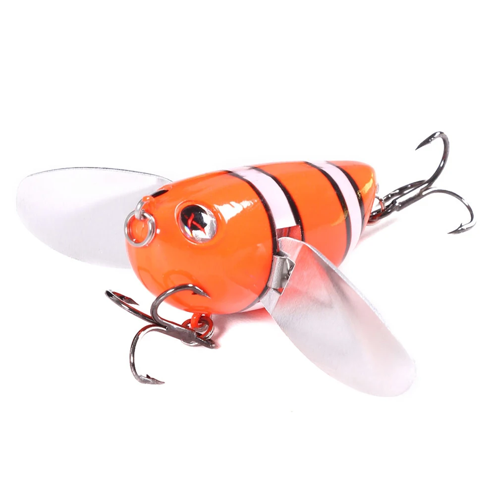 Рыбалка поплавок, Crankbait рыбалки приманки 6 см 12,5 г плавающий воблер, твердая, встроенный в транспортное средство искусственные приманки с металлических крыльев