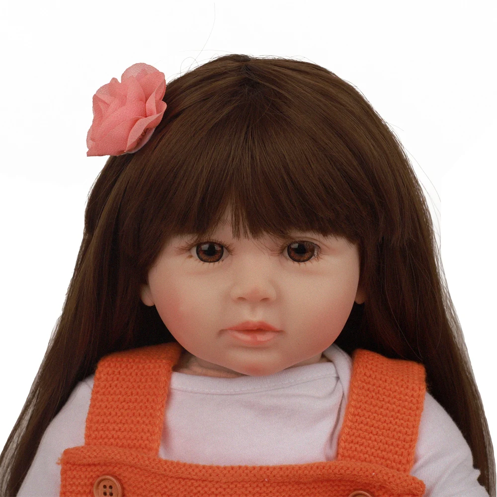 24"60CM Lovely New Design Bebe Reborn Baby Doll Soft Silicone Realistic Cloth Dolls Fashion Toys For Birthday Holiday Gifts