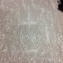 5 ярдов F108# красочные цвета слоновой кости склеенные блестки африканская Индия от кутюр сетчатая Тюлевая кружевная ткань для свадебного платья/вечерние