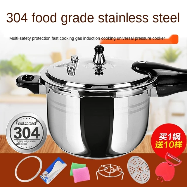 304 Thick Stainless Steel Pressure Cooker Induction Cooker Universal  Household Gas Gas Open Fire Pressure Cooker Craft - AliExpress