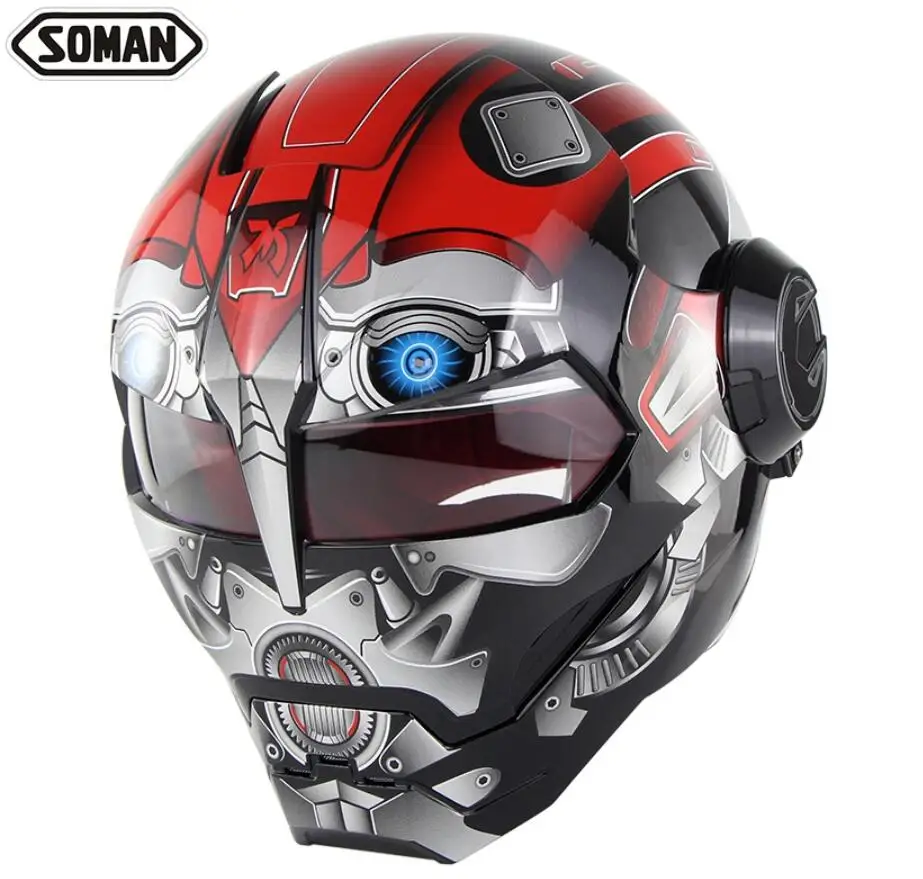 Мотоцикл Ironman робот стиль безопасности мотоцикла Casco мотокросса Capacete Monster Casque DOT одобрение Soman 515 шлем безопасности