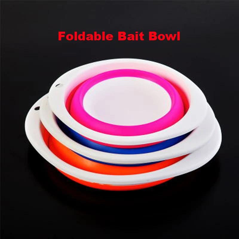 1pc Fishing Non Toxic Foldable Bait Bowl / Bait Tray / Groundbait