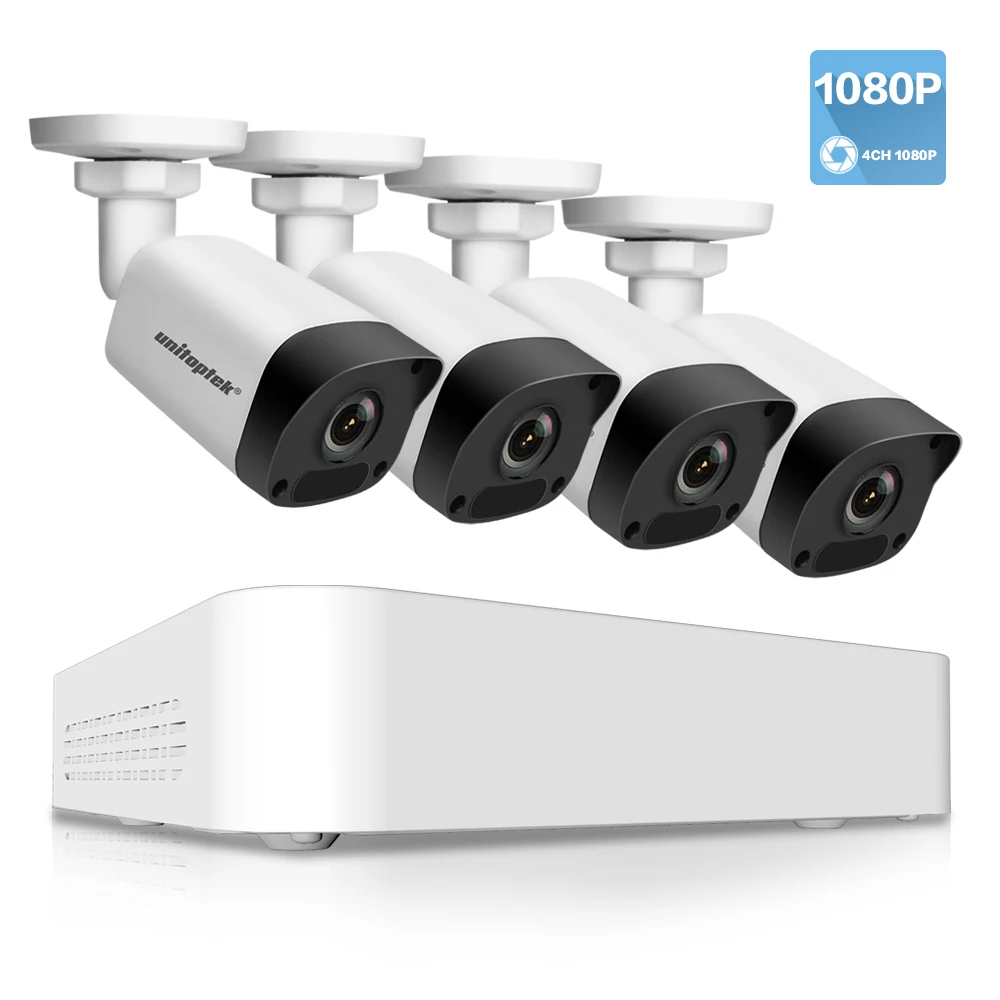 

4CH POE CCTV NVR With H.265 HD 1080P IP Camera Max 200M POE Distance Outdoor Waterproof IP67 P2P CCTV Surveillance Camera System