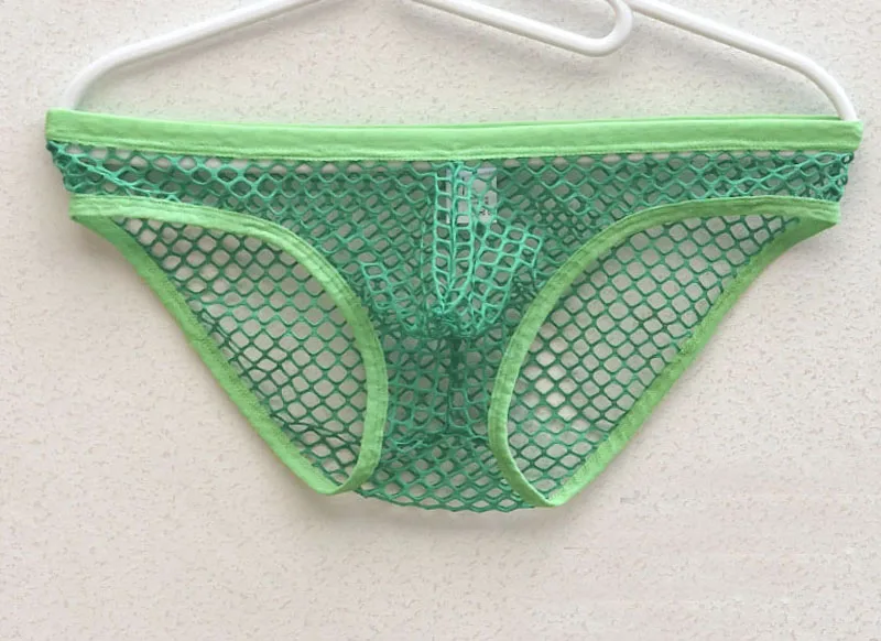 Нижнее белье cueca masculina ультратонкие дышащие сетчатые трусы для геев|men transparent