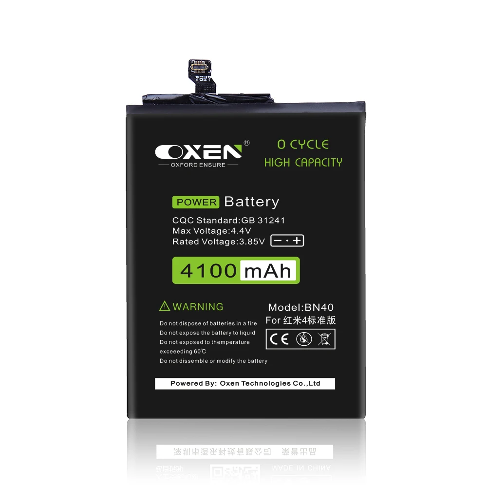 OXEN аккумулятор для телефона BN40 для Xiaomi Redmi 4 Pro Prime 3G ram 32G rom Edition 4100mAh Replcement Batteria Hongmi 4 BN 40 Batteria